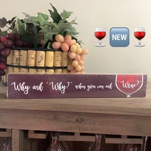 Wine Themed Wood Shelf Tier tray decor🍷🆕